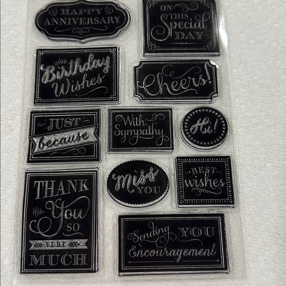 Clear Stamp Collection with Floral and Sentiment Designs - Picture 11 of 12